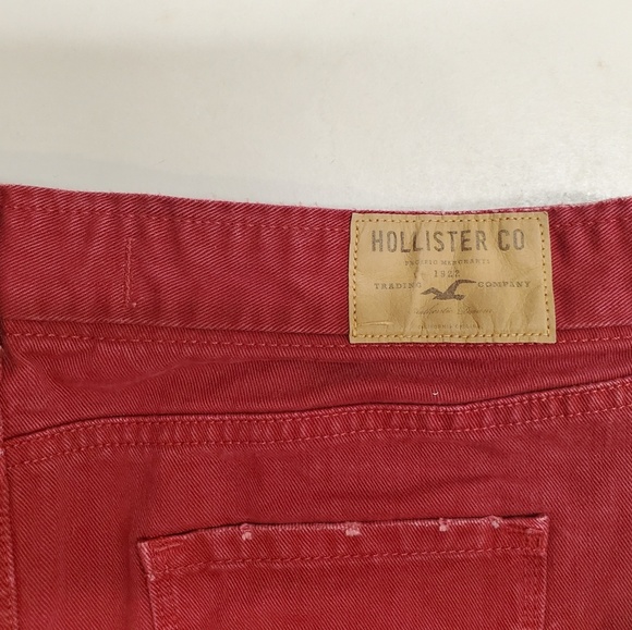 Hollister vintage Y2K Burgundy Mini  Distressed Skirt Low Rise - Picture 7 of 7